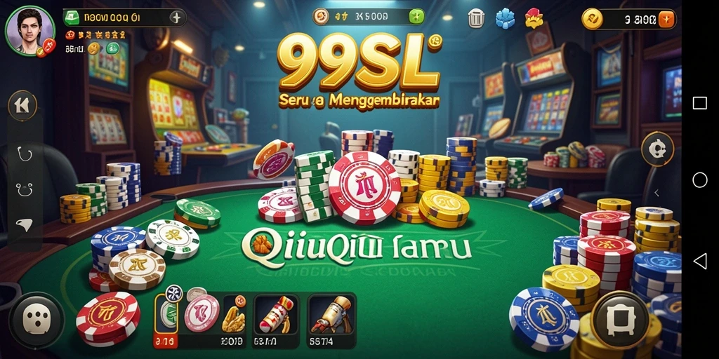 Tampilan screenshot utama 99SL menampilkan gameplay QiuQiu yang seru.