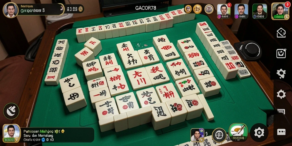 Tampilan asik dari gameplay Mahjong GACOR78.