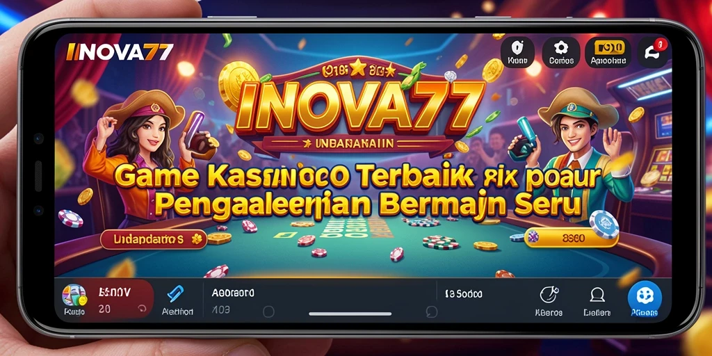 Tampilkan gambar gameplay seru INOVA77 dengan kasino langsung.