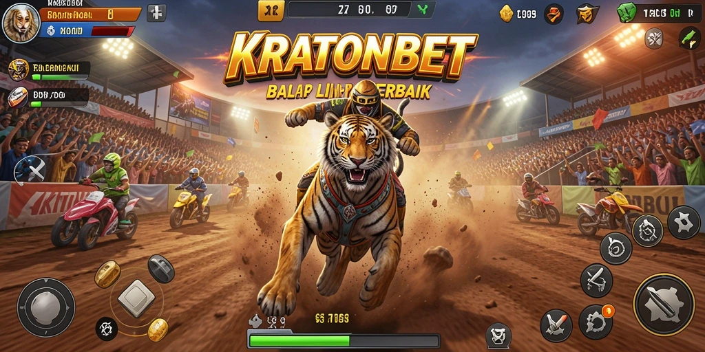 Gameplay KRATONBET yang seru dengan balapan cepat.