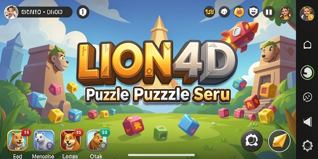 Screenshot LION4D yang menampilkan gameplay seru dalam memecahkan teka-teki.