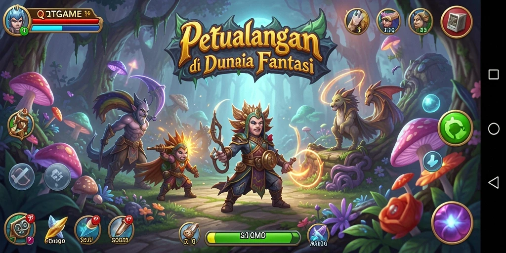 Gameplay QTGAME dalam petualangan yang seru dan mendebarkan.