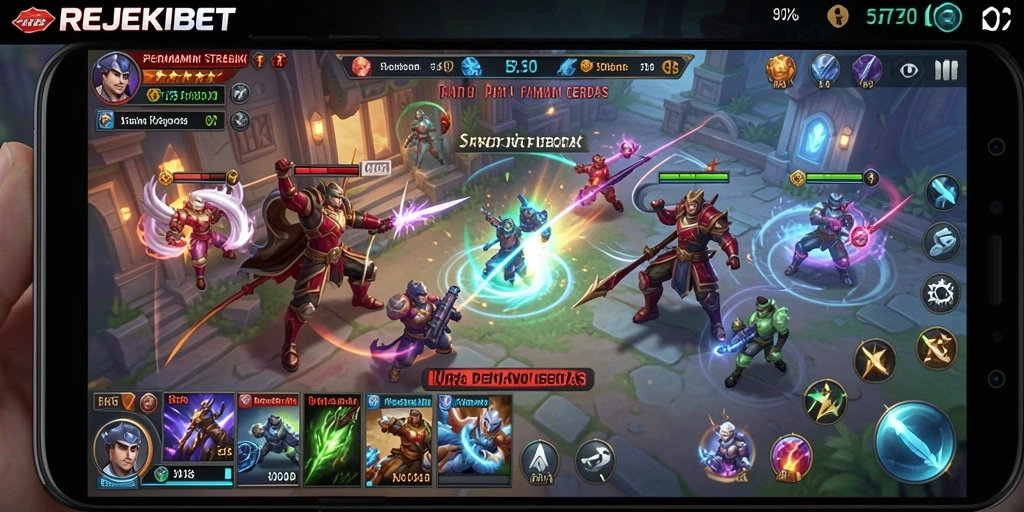 Tampilan gameplay REJEKIBET yang intens dan strategis.