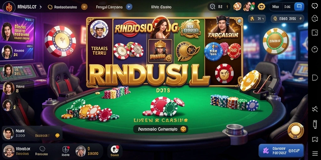 Tampilan menarik dari gameplay Live Casino RINDUSLOT yang mendebarkan.