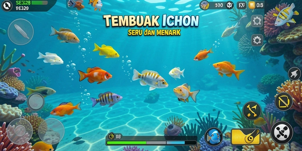 Tampilan gameplay SE328 dengan aksi menembak ikan yang seru.